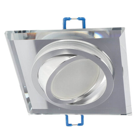 CRYSTAL R Silver IP20 square silver adjustable glass spot ceiling luminaire EDO777404 Edo Solutions