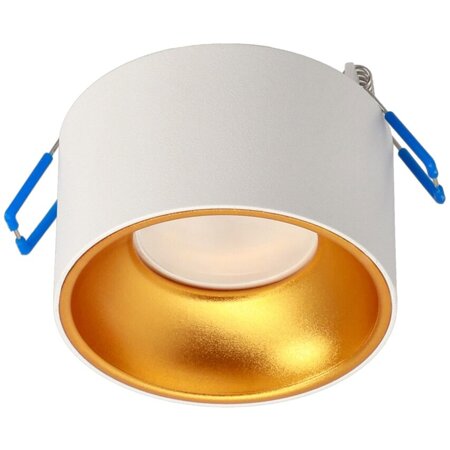 ZAMA White Gold S IP20 flush ceiling luminaire, round white, gold center EDO777453 Edo Solutions